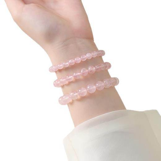 6-10mm天赐良缘粉水晶招桃花天然轻奢粉晶转运珠手串  A-4231 商品图3