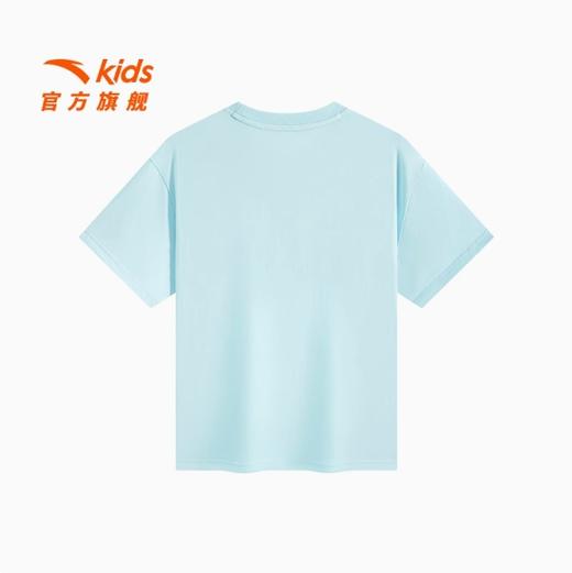 安踏儿童男大童针织短袖衫2025夏季新款透气亲肤中大童冰丝短袖潮352528125 商品图2