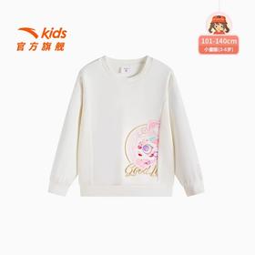 新年款蛇年安踏儿童女小童圆领卫衣2025春季新款套头卫衣宝宝上衣362519719