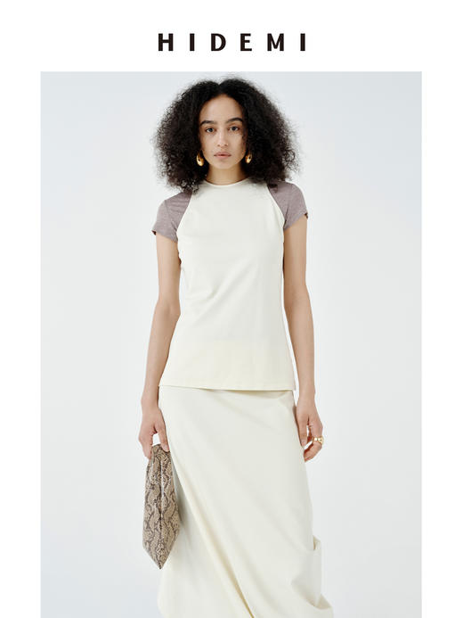 HIDEMI 极简设计感进口莱赛尔混纺棉纱线圆领堆堆感背心茧型裙套装 背心/茧型裙 商品图9