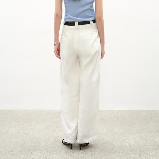 NEELLY纳俪商场同款夏新款经典时尚白色直筒牛仔裤女休闲通勤长裤N25042H01053 商品图1