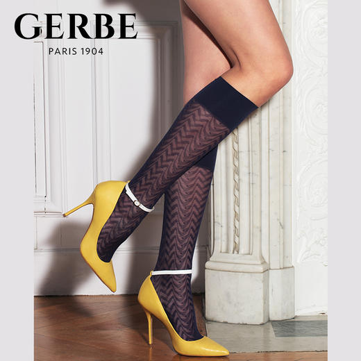 Gerbe格伯 100%法国进口女士中筒袜女丝袜 HMJVA 44d 商品图0