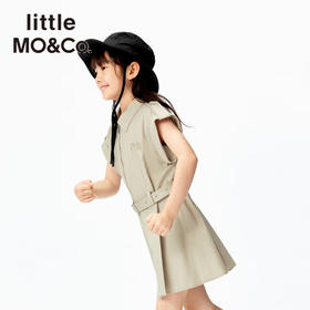 【5F】little MO&Co.little moco童装25夏装女童纯棉工装短袖连衣裙亲子装