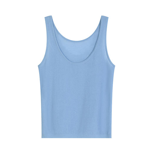 NEELLY纳俪商场同款夏季新款显白针织吊带背心女修身亲肤显瘦上衣N25042A01040 商品图3