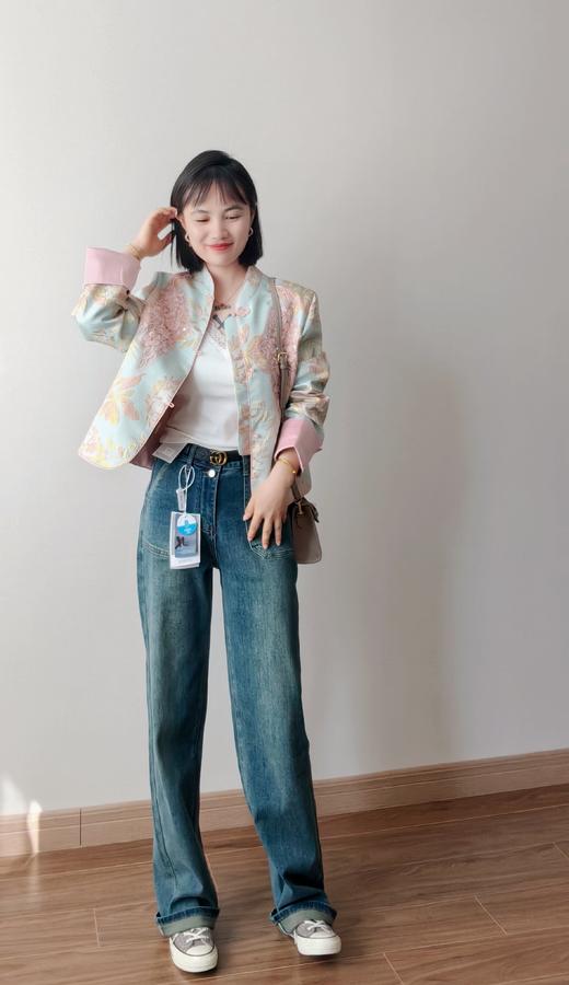 芊芊繁花珍珠重工艺锦绣提花国风外套 商品图2