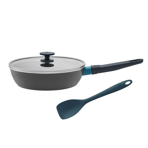 1033157  Zwilling NOW Plus Ceremic 28cm 陶瓷不粘深煎锅附小号硅胶铲 商品图0