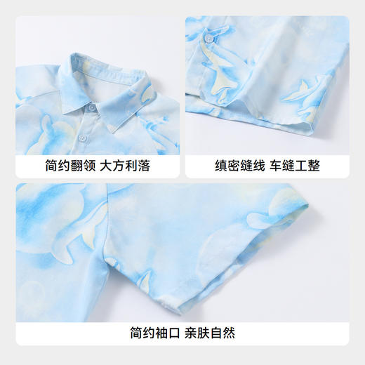 【实体店同款】男童翻领梭织短袖上衣夏季新款安奈儿童装XB521617 商品图4