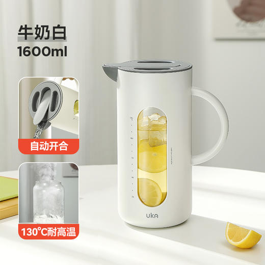 【多样屋专柜】 UKA冰箱冷水壶家用高级玻璃水壶凉水壶杯耐高温泡茶壶套装大容量 商品图5