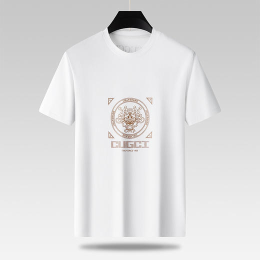 【棉质】【DWD】大依优型大码男装短袖T恤圆领 透气加肥加大大号半袖上衣男士 商品图1