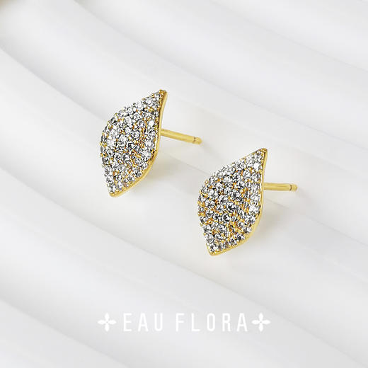 【金枝玉叶】耳钉I叶影流光，璀璨永恒 商品图5