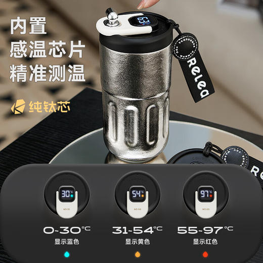 物生物钛杯男女纯钛保温杯显温咖啡杯情侣水杯礼盒装杯子送礼生日礼物 商品图1