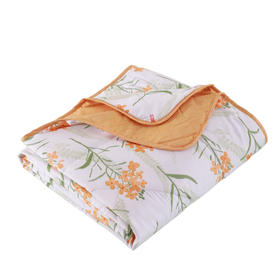 恒源祥纤维被夏凉被空调被夏季双人被子2斤礼袋装200*230cm花朵朵 HYX185BZ-DZ