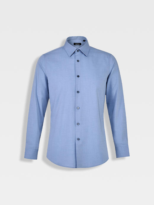 callisto浅蓝粘纤混纺衬衫 SSSTL066C 商品图0