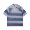 88078夏季高级感新款韩版条纹撞色polo领纽扣百搭男士商务通勤上衣 商品缩略图1