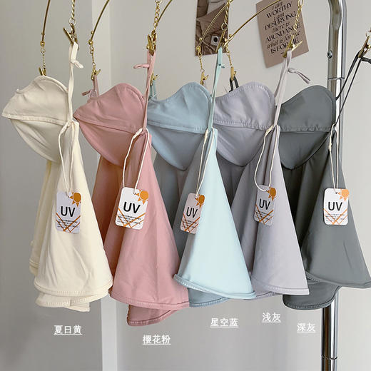 「立体防蹭妆！全脸防晒」防晒面罩脸基尼面纱口罩全脸防紫外线遮阳女户外骑行冰丝脸罩配饰 商品图3