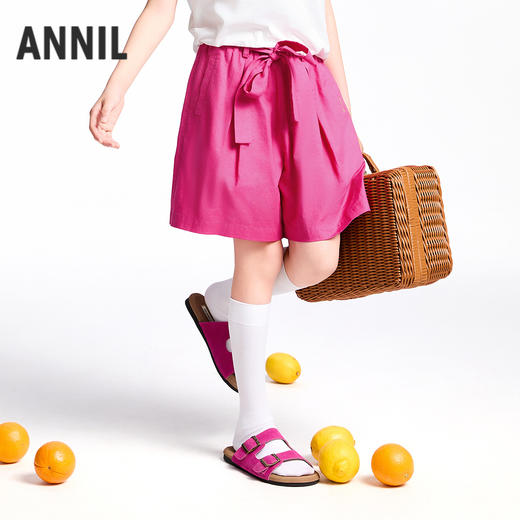 【实体店同款】女童全腰梭织中裤夏季新款安奈儿童装AG526684 商品图2