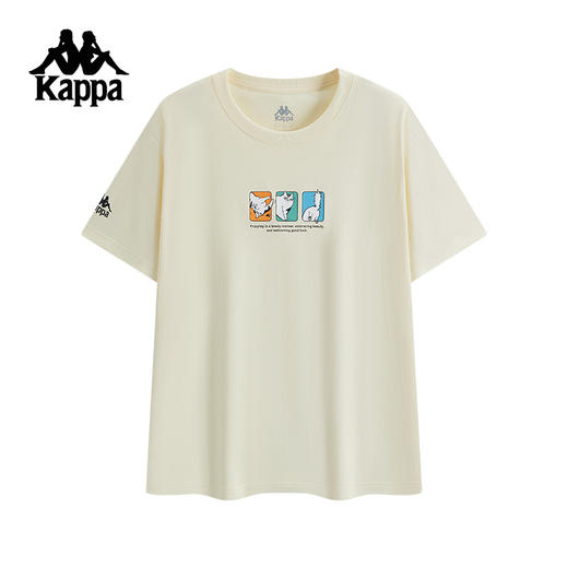 Kappa卡帕背靠背运动短袖t恤男夏季新款情侣宽松纯棉透气上衣女士K0FW2TD42 商品图2