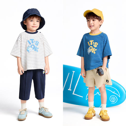 【实体店同款】男童圆领短袖针织衫夏季新款安奈儿童装XB521611 商品图3