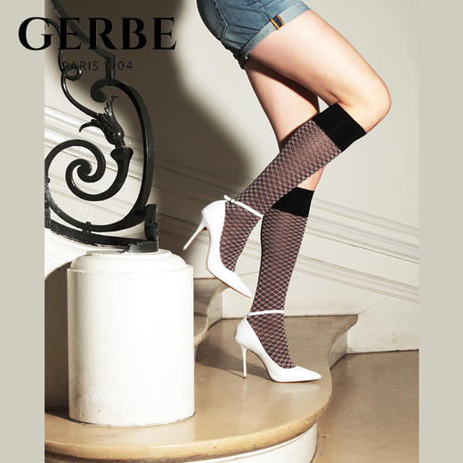 Gerbe格伯 100%法国进口女士中筒袜女丝袜 HMODI 97d 商品图0