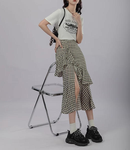 裁缝学苑AQ451复古开叉半身裙纸样女装裙子新款鱼尾裙不规则半裙样板 商品图6