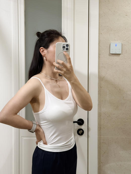 S8220 带胸垫｜蚕丝柔软型养护吊带一体式吊带背心 商品图10