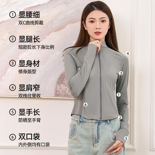 【商场同款】熳洁儿 立领凉感防晒衣女士收腰显瘦透气防紫外线25223101 商品图3