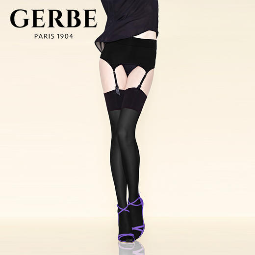 Gerbe格伯 100%法国原装进口女士大腿袜 女丝袜 长筒袜 GBS25 29d 商品图0