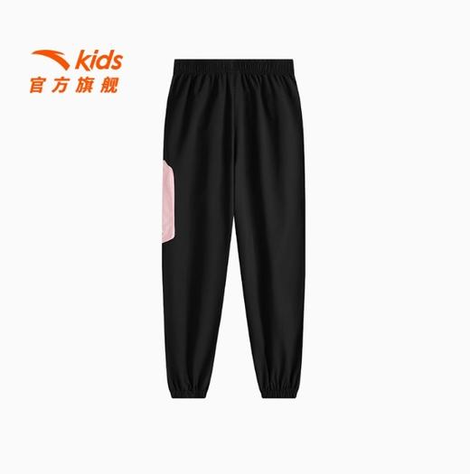 安踏儿童裤子女大童运动长裤2025春季新款中大童黑色休闲卫裤女裤362516505 商品图1