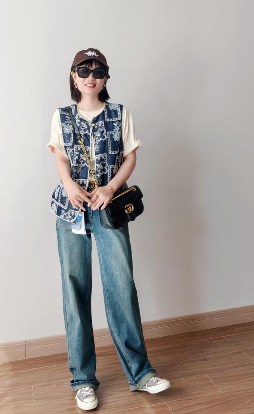 天丝牛仔刺绣马甲 商品图7