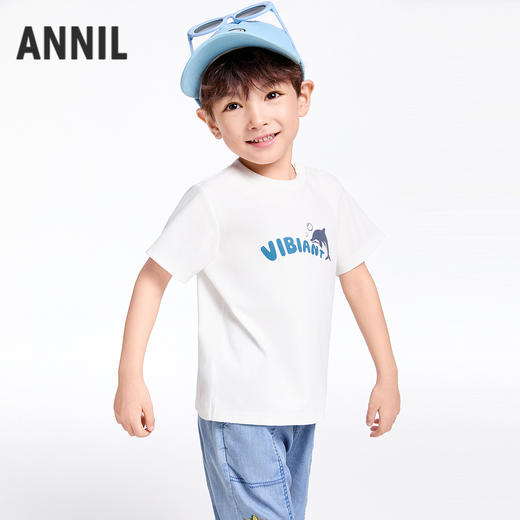 【实体店同款】男童圆领短袖针织衫夏季新款安奈儿童装XB521711 商品图1