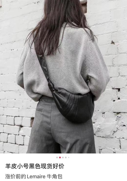 小众设计可颂包单肩包真皮牛角包斜挎包女法棍包真皮饺子包羊角包 商品图1