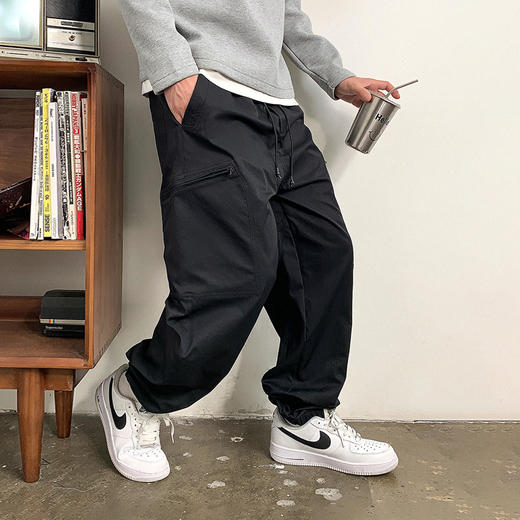 徐太浪缉明线工装休闲裤男春秋2025新款宽松束脚运动裤子青年长裤 商品图0