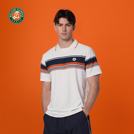 罗兰加洛斯法网polo衫网球短袖男夏季新款撞色T恤宽松运动网球服 商品图2