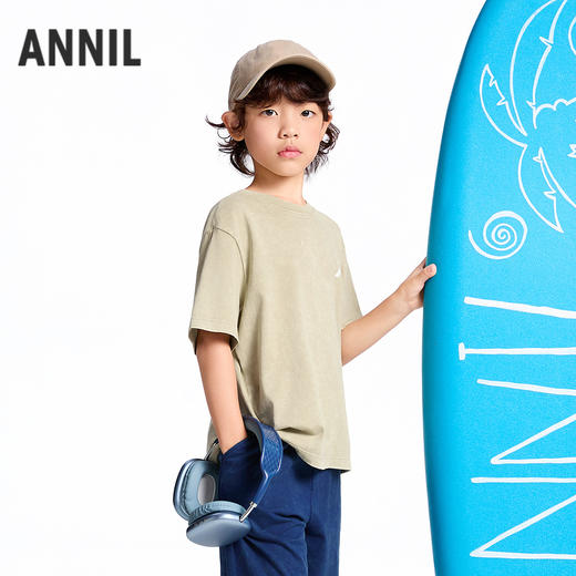 【实体店同款】男童圆领短袖针织衫夏季新款安奈儿童装AB521639 商品图1