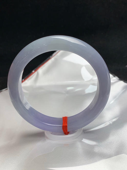 612642，56.3圈口，冰紫正圈平安镯，茄紫色，种水好 商品图3