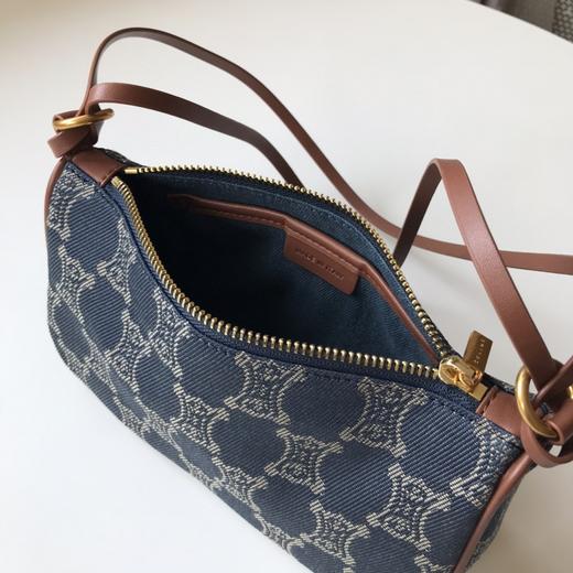 老花满印牛仔单肩包复古印花相机包女斜挎腋下包手提包 商品图7