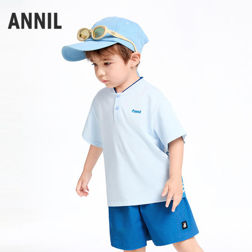 【实体店同款】男童短袖针织衫夏季新款安奈儿童装XB521620 商品图1
