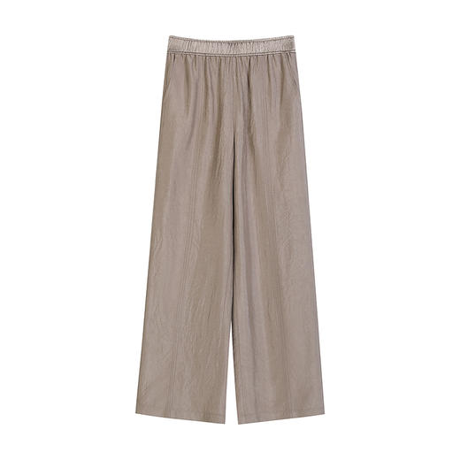 NEELLY纳俪商场同款夏季新款时尚百搭休闲阔腿裤女浅色简约长裤N25045H01101 商品图3