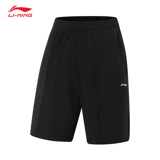 李宁短运动裤女子春夏新款纯色简约宽松百搭户外潮流休闲卫裤AKSV124 商品图0