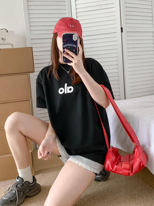 昂跑 夏季松弛感 休闲圆领 水洗磨破 短袖T恤 商品图7