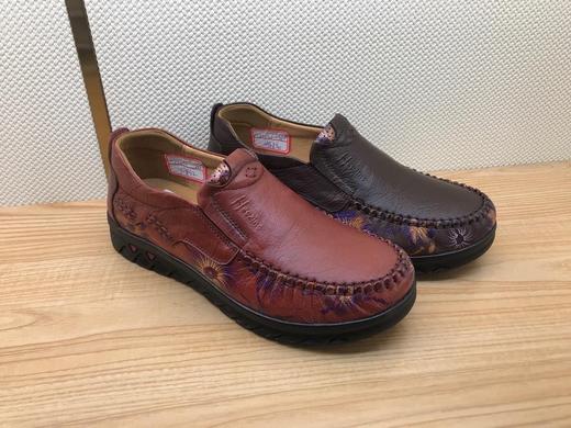豪行真皮女鞋休闲舒适低跟防滑深口女单鞋22306031 商品图0