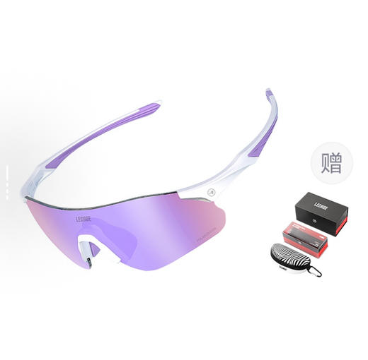 乐凯奇 LECAGE 偏光变色跑步眼镜 日常越野 男女同款专业马拉松护目镜防风沙防紫外线 风镜 商品图3