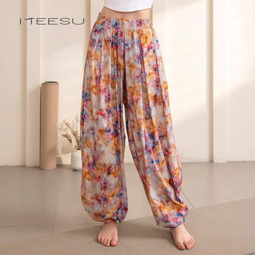 美愫经典款瑜伽裤女禅服中国风时尚印花运动健身裤灯笼裤舞蹈训练裤 商品图2