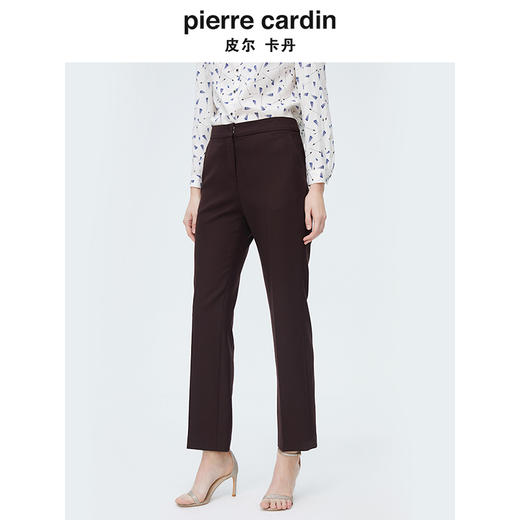 皮尔卡丹女装新款美拉德风格干练直筒西裤P4101T3982K1 商品图3