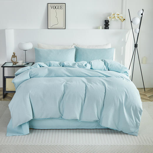 恒源祥全棉华夫格四件套-青筠 200*230cm HYX331TJ 商品图0