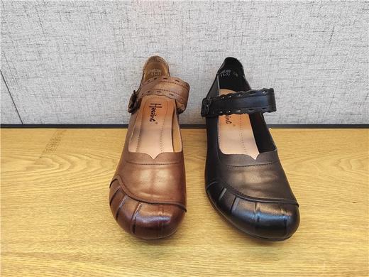 豪行春季新款22146386真皮复古休闲低跟女鞋单鞋皮鞋 商品图0