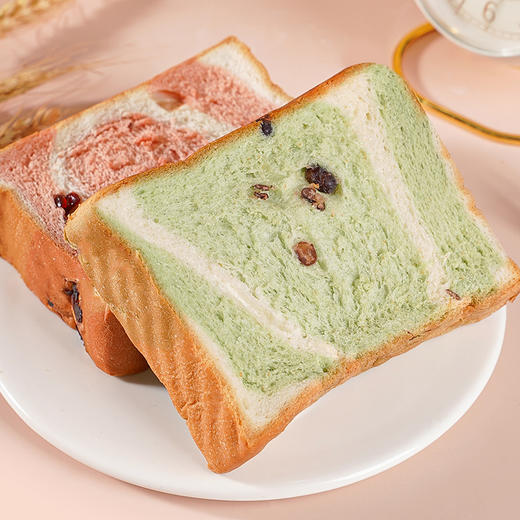 【元气早餐❗️抹茶红豆厚切吐司】甄选品质原料制作，0反式脂肪酸/0蔗糖/0脱氢乙酸钠，美味健康无负担，所鲜工艺松软香甜，早餐代餐下午茶点心小吃L 商品图2