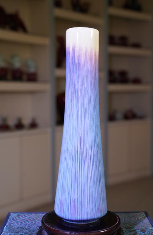 彩色丝毛釉花插瓶 商品图0