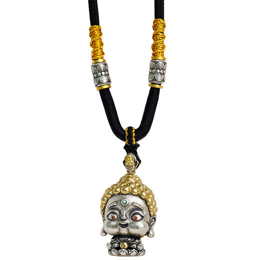 易祈吉祥十二生肖守护神银吊坠工艺八大守护神925银男女款手工编织绳吊坠 商品图6