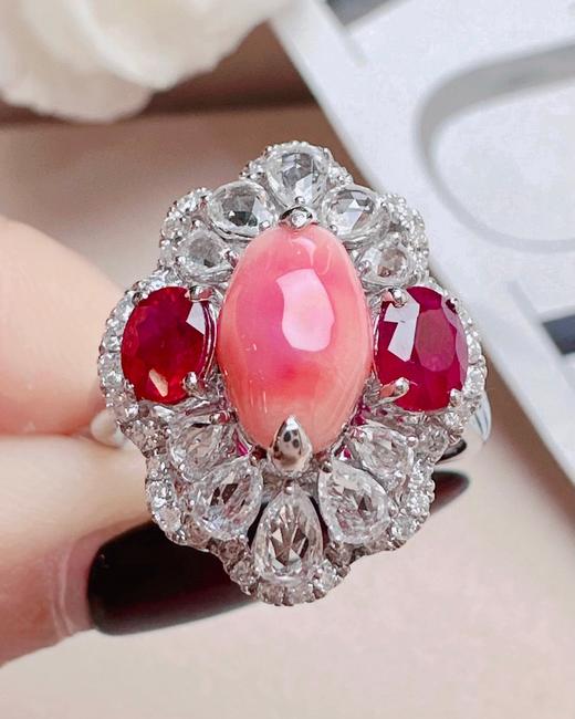 1.88ct海螺珠 红宝石戒指 商品图0